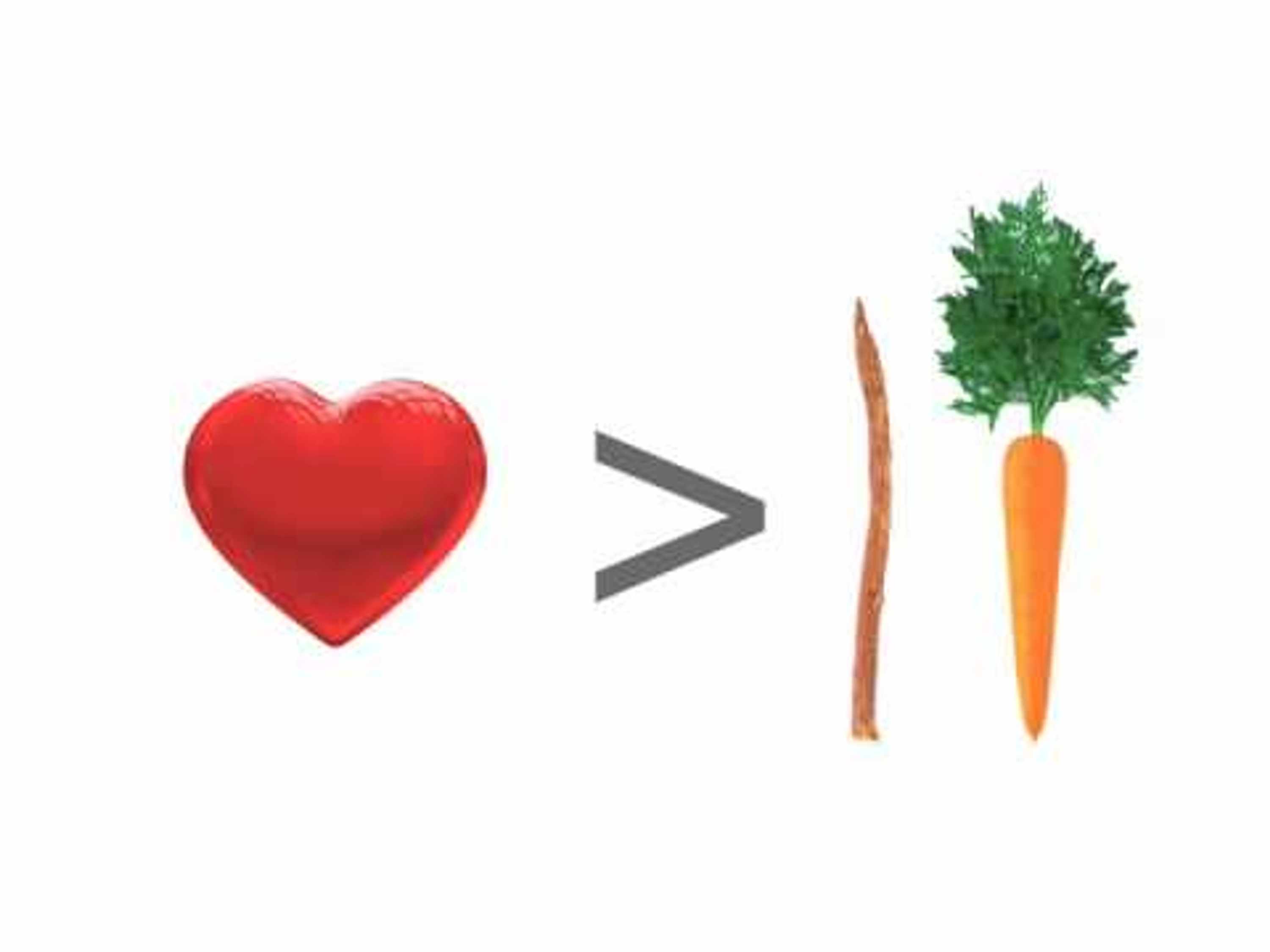 heart carrot stick
