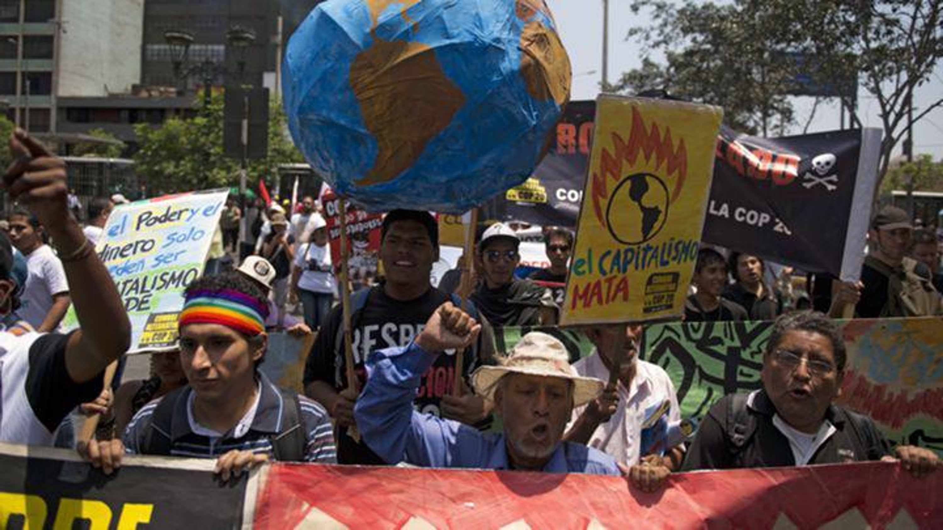 A recent Lima climate protest